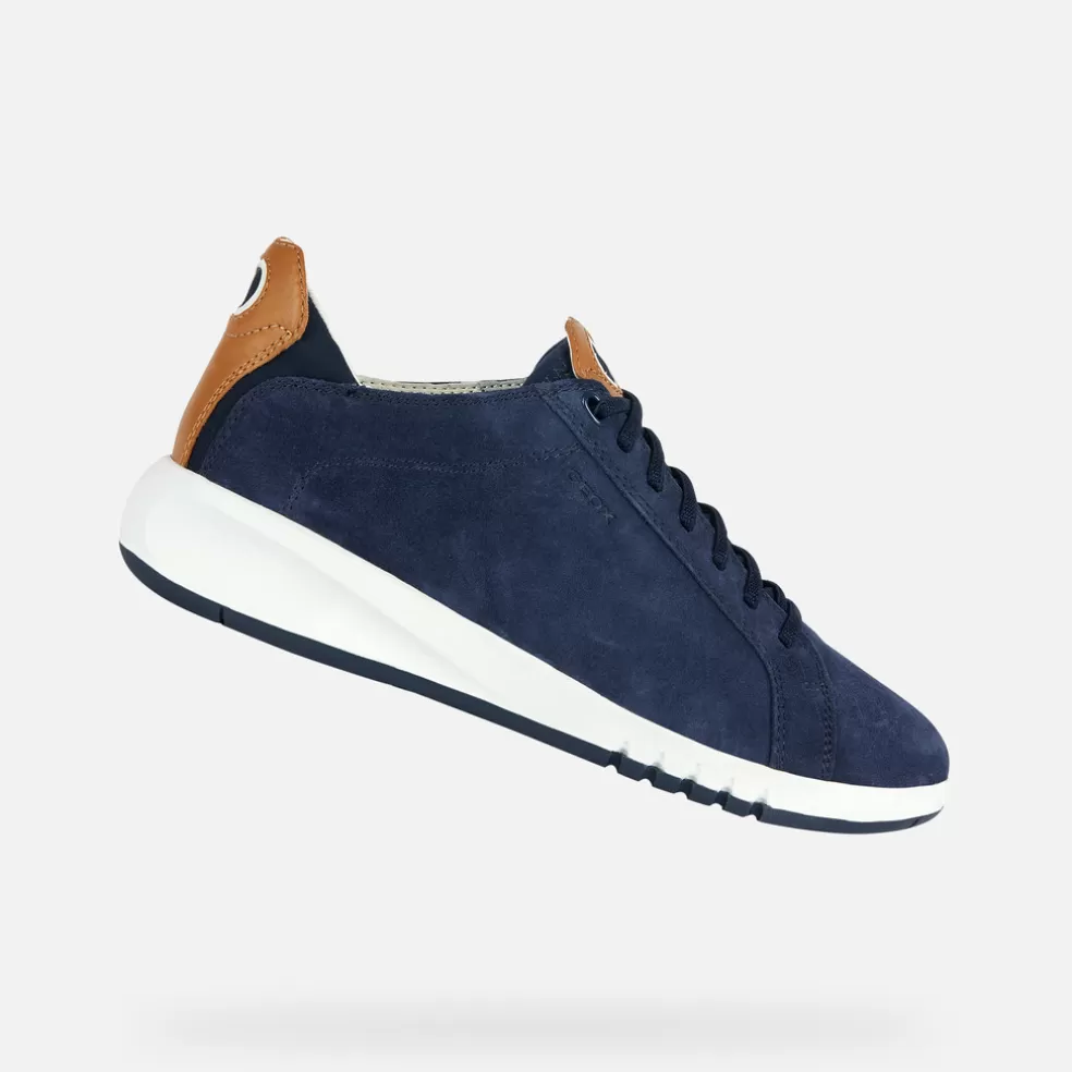 Geox AERANTIS MULHER - SNEAKERS de mulher azul marinho/tabaco Online