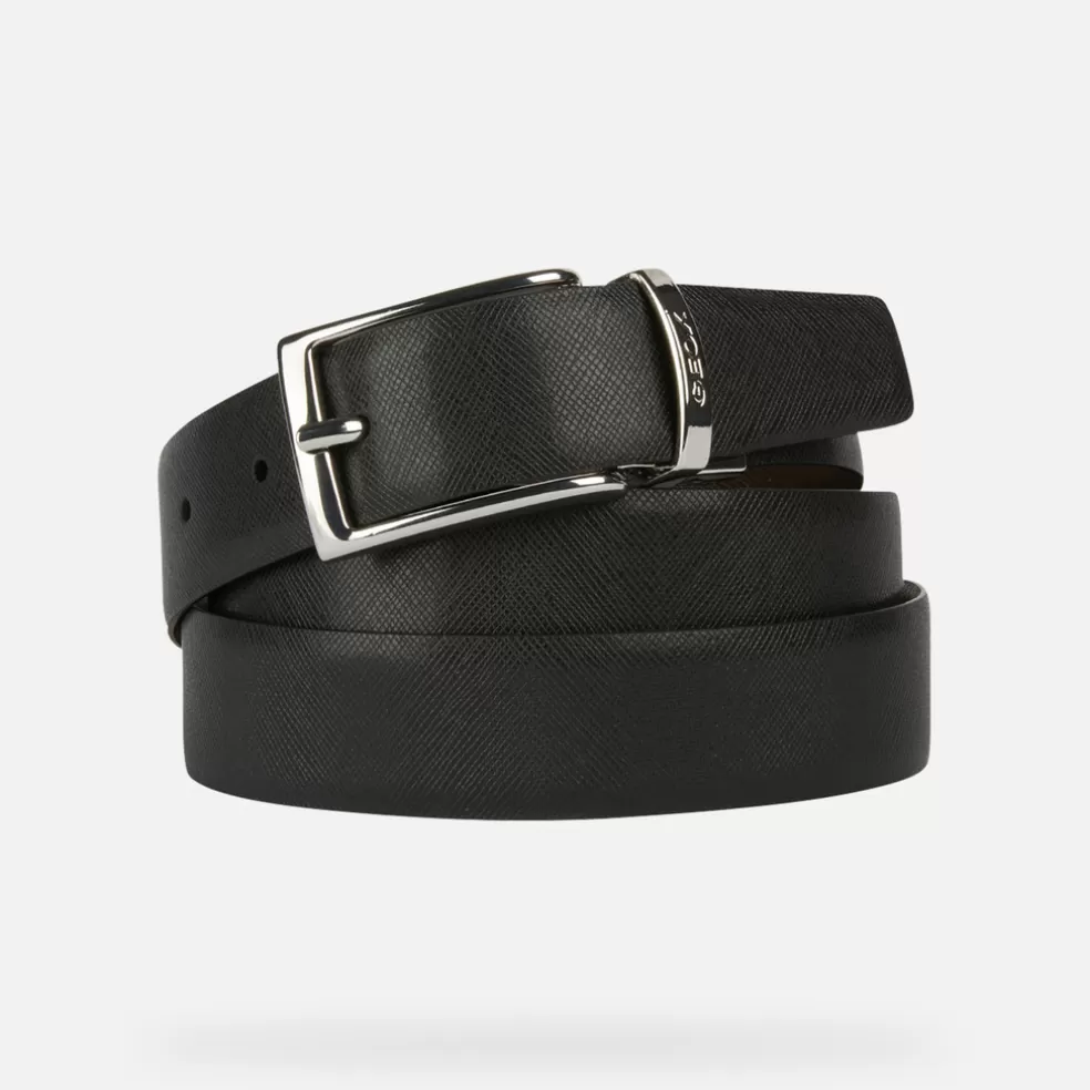 Geox BELT HOMEM - CINTOS de homem preto/castanho escuro Discount