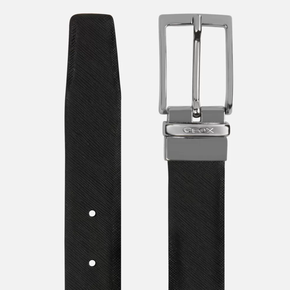 Geox BELT HOMEM - CINTOS de homem preto/castanho escuro Discount