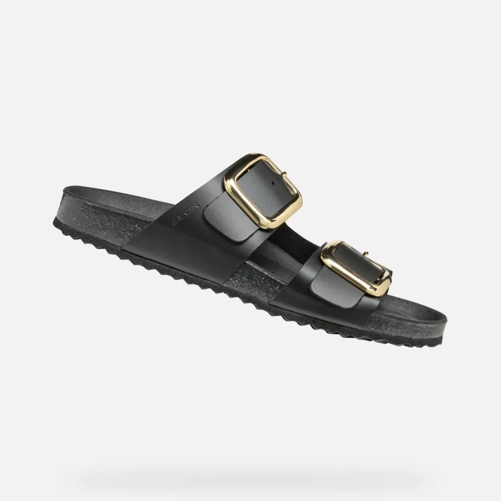 Geox BRIONIA R MULHER - SANDÁLIAS de mulher preto Shop