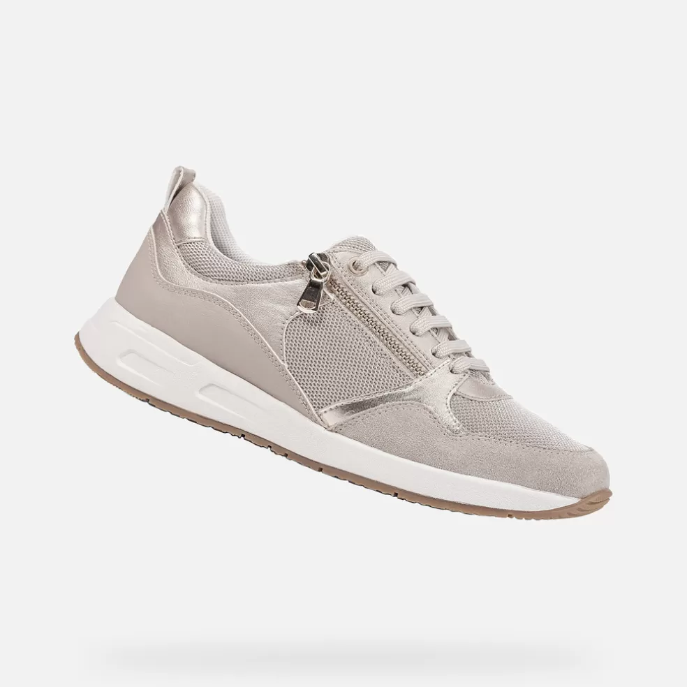 Geox BULMYA MULHER - SNEAKERS de mulher ouro claro/bege Sale