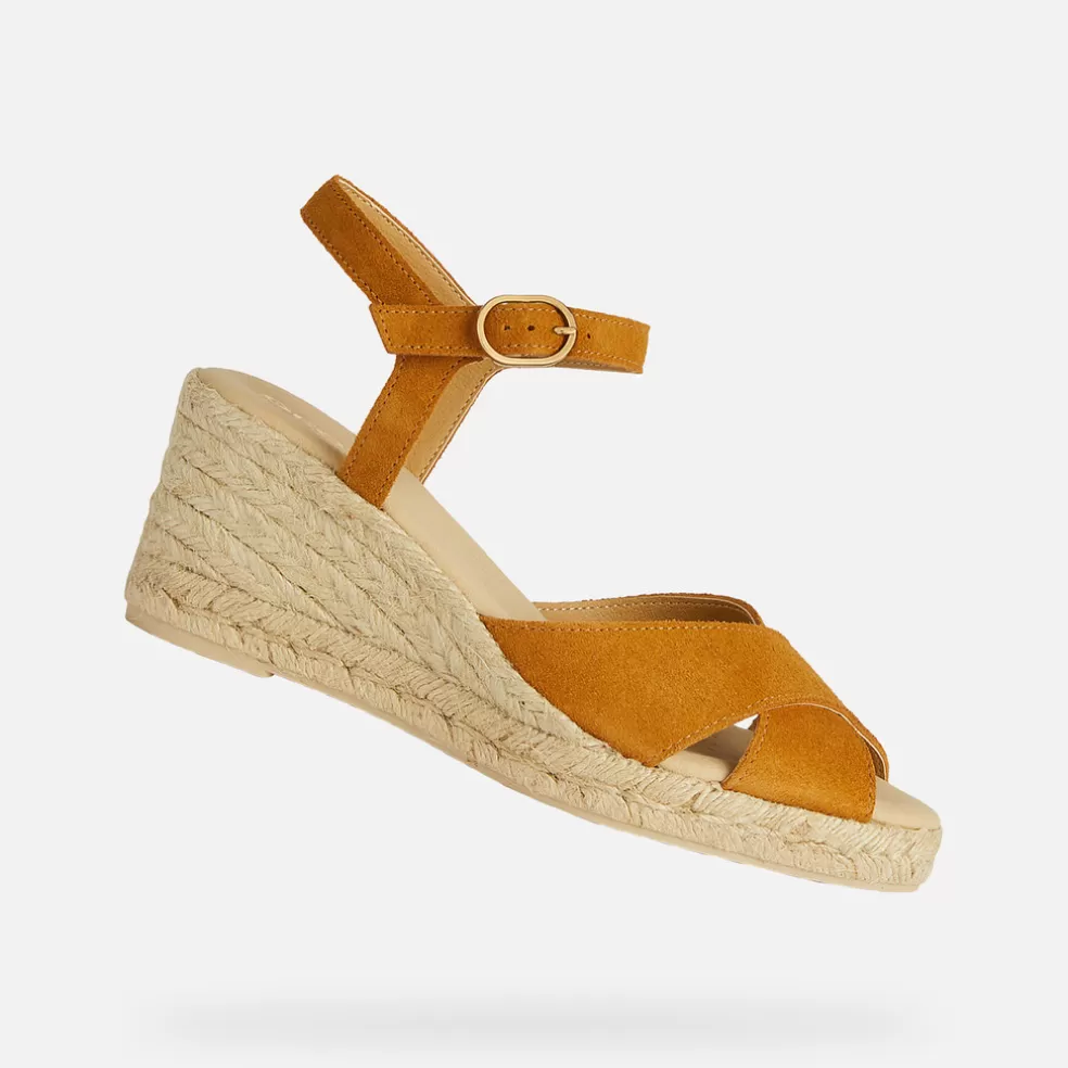 Geox GELSA LOW MULHER - SANDÁLIAS de mulher amarelo escuro Discount