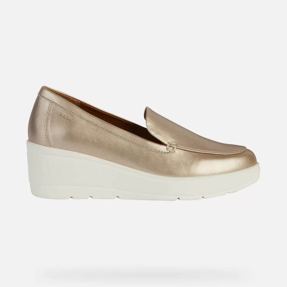 Geox ILDE MULHER - MOCASSINS de mulher ouro claro Fashion