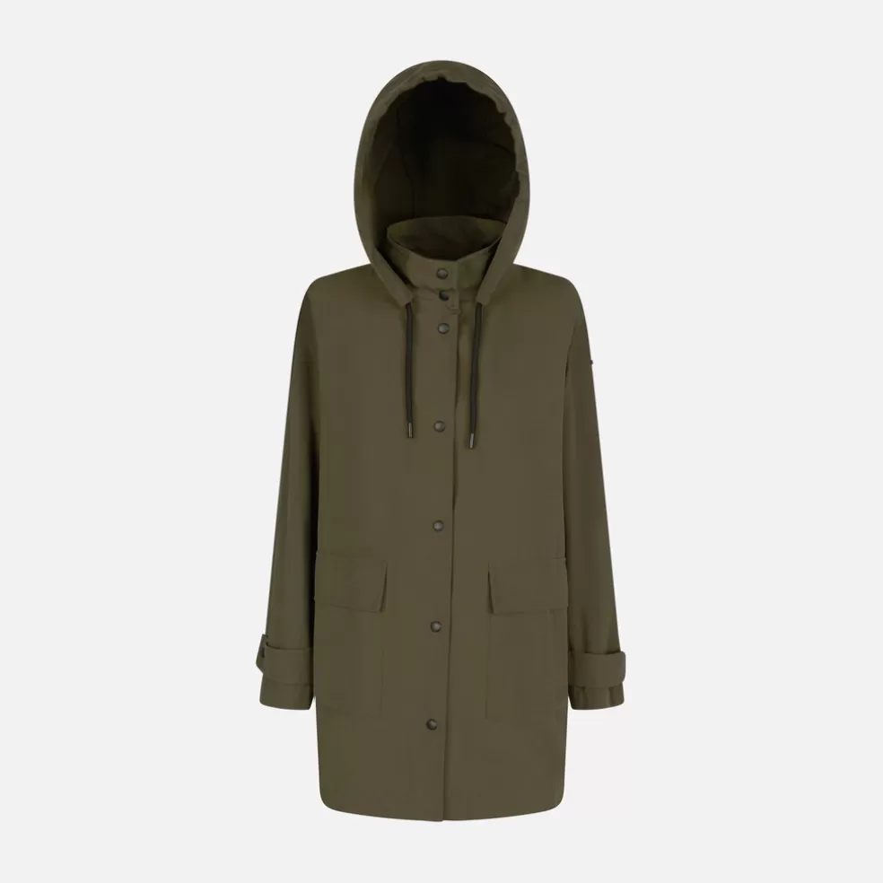 Geox ILDE MULHER - PARKAS de mulher verde militar Flash Sale