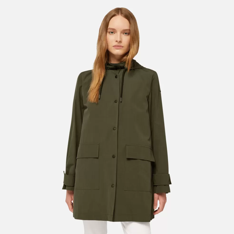 Geox ILDE MULHER - PARKAS de mulher verde militar Flash Sale