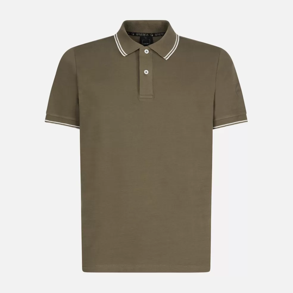 Geox POLO HOMEM - T-SHIRTS E POLOS de homem verde azeitona escuro Hot