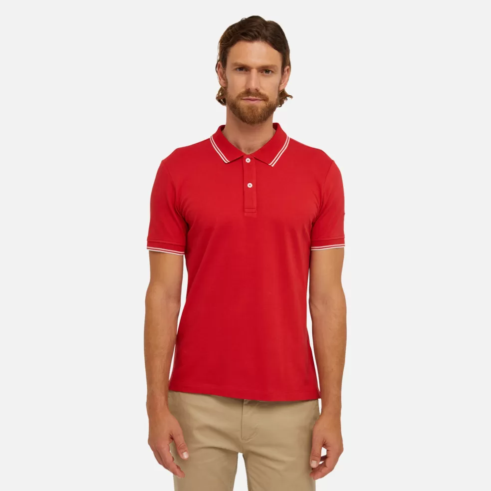 Geox POLO HOMEM - T-SHIRTS E POLOS de homem rouge Clearance