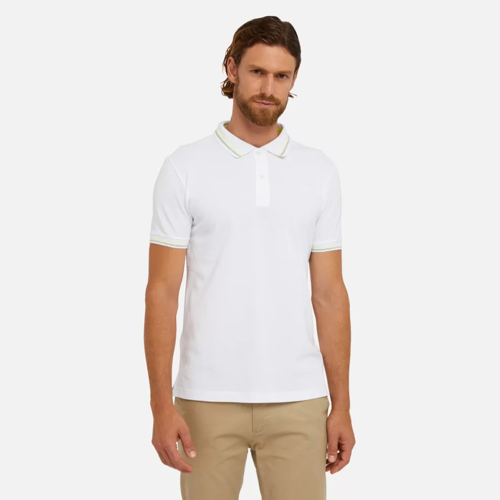 Geox POLO HOMEM - T-SHIRTS E POLOS de homem branco Store