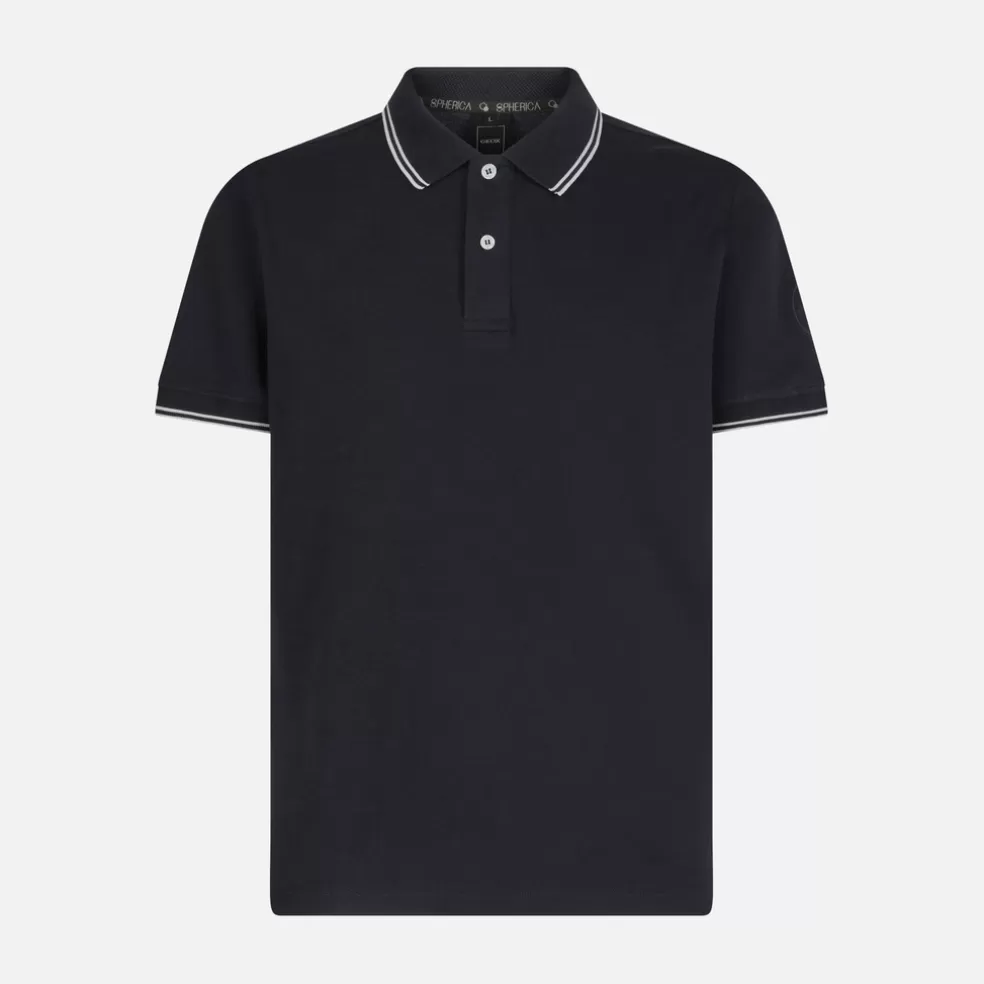 Geox POLO HOMEM - T-SHIRTS E POLOS de homem azul noite Hot