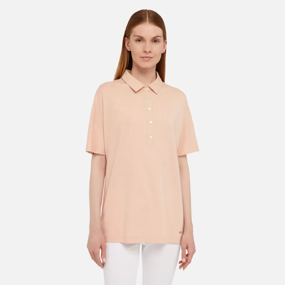 Geox POLO MULHER - T-SHIRTS E POLOS de mulher rosa claro pastel Online