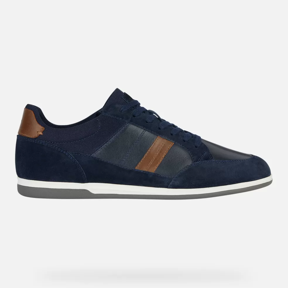 Geox RENAN HOMEM - SNEAKERS de homem azul marinho/castanho claro Cheap