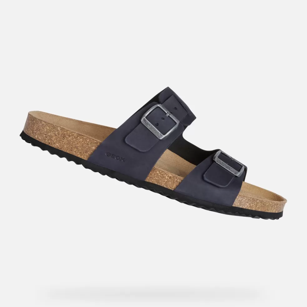 Geox SANDAL GHITA HOMEM - SANDÁLIAS de homem azul marinho Cheap