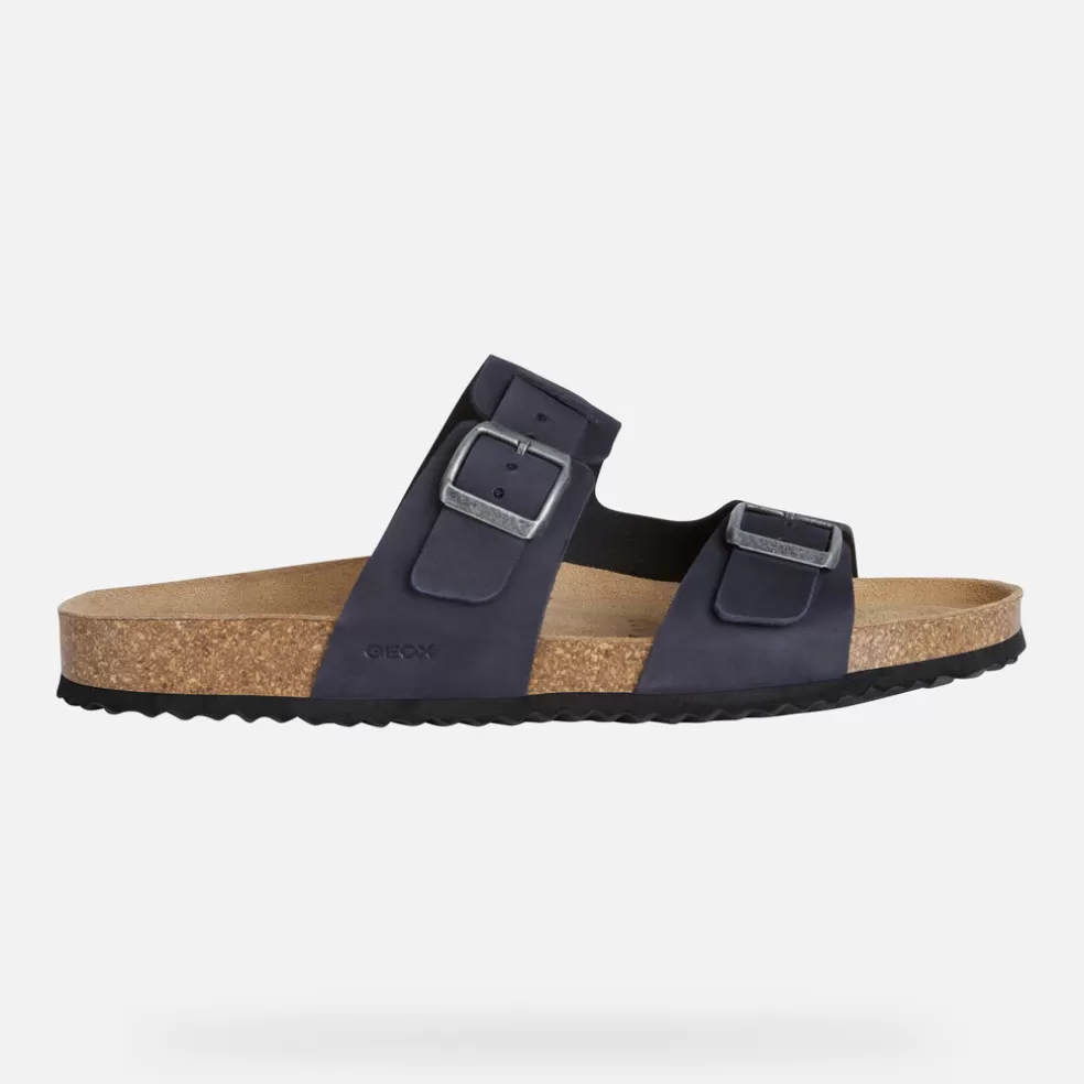 Geox SANDAL GHITA HOMEM - SANDÁLIAS de homem azul marinho Cheap