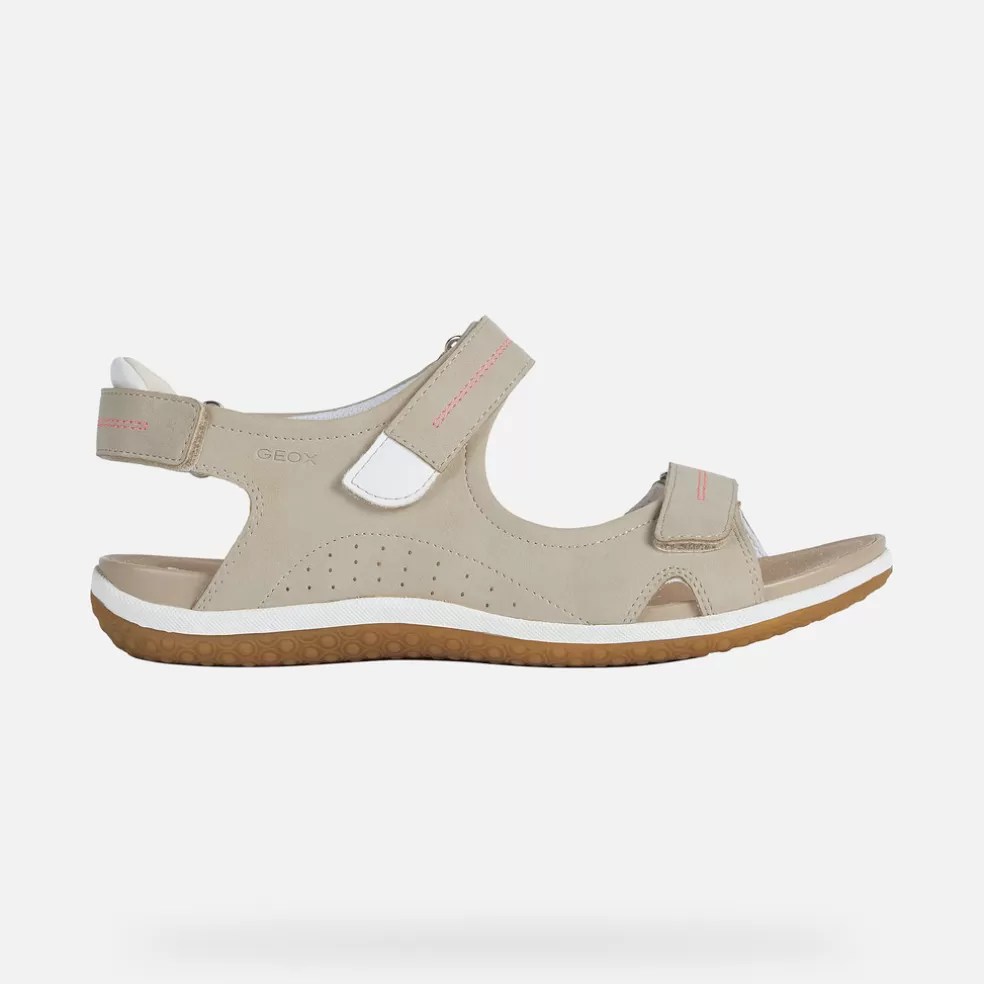 Geox SANDAL VEGA MULHER - SANDÁLIAS de mulher pardo Online