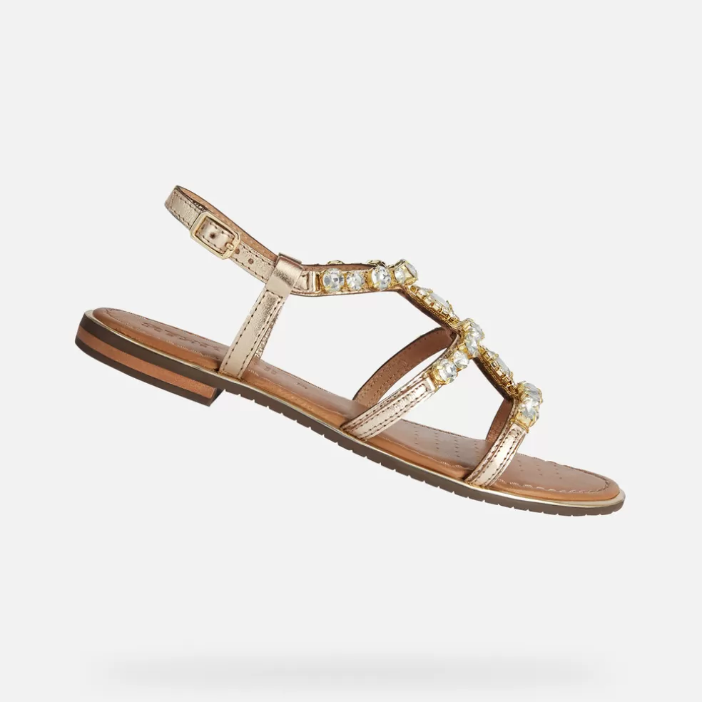 Geox SOZY PLUS MULHER - SANDÁLIAS de mulher ouro claro Cheap