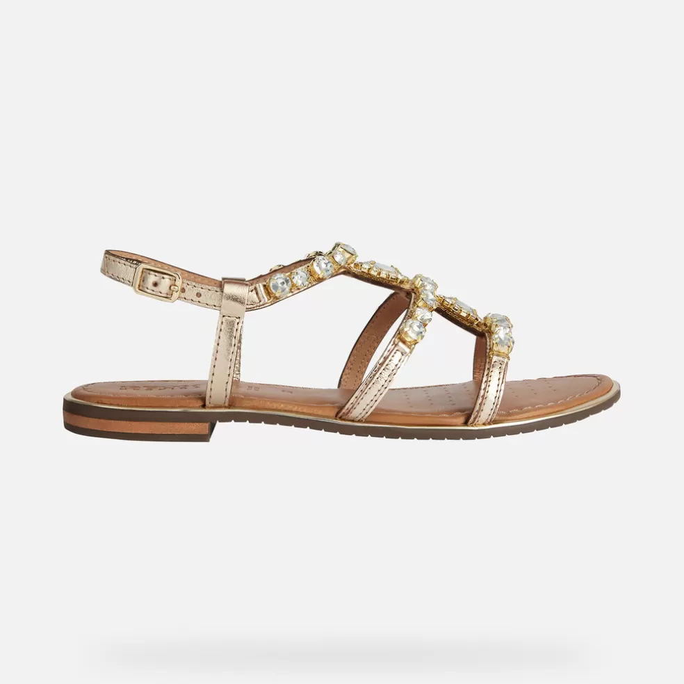 Geox SOZY PLUS MULHER - SANDÁLIAS de mulher ouro claro Cheap