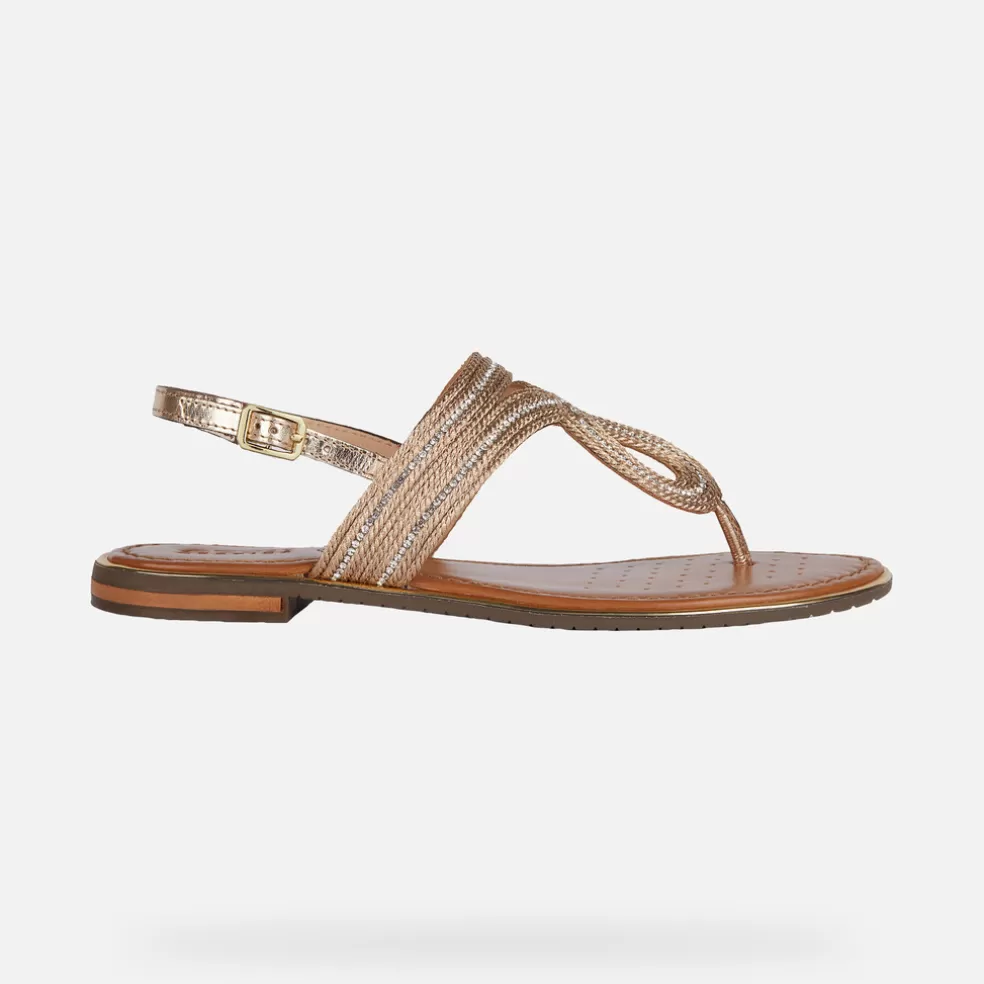 Geox SOZY PLUS MULHER - SANDÁLIAS de mulher ouro escuro Cheap