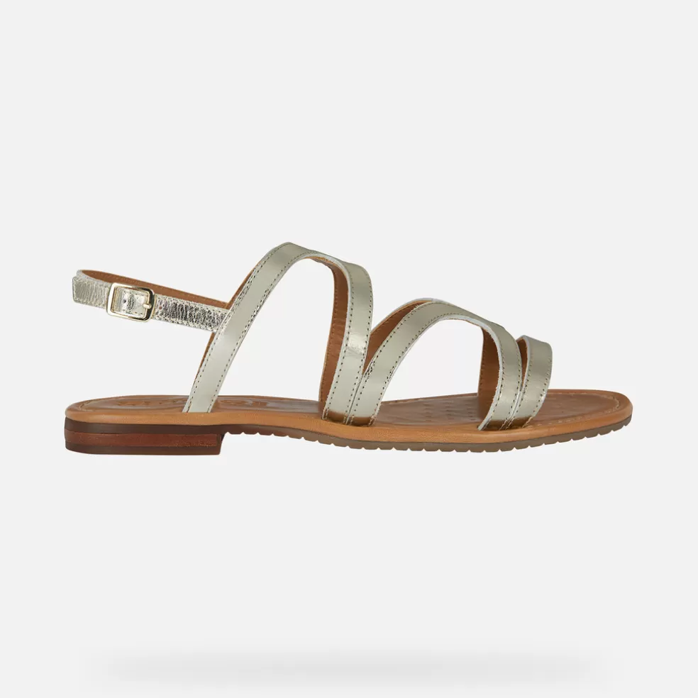 Geox SOZY S MULHER - SANDÁLIAS de mulher ouro claro Best Sale