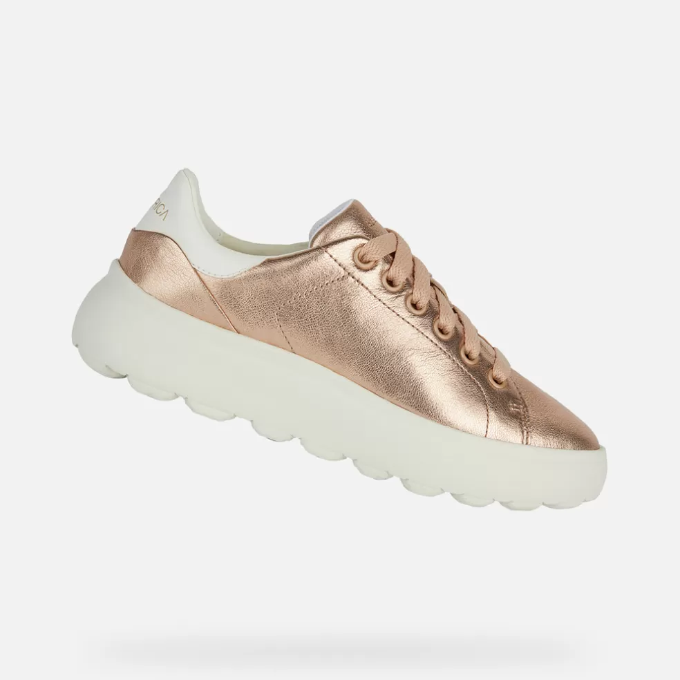 Geox SPHERICA EC4.1 MULHER - SNEAKERS de mulher ouro rosa/branco Flash Sale