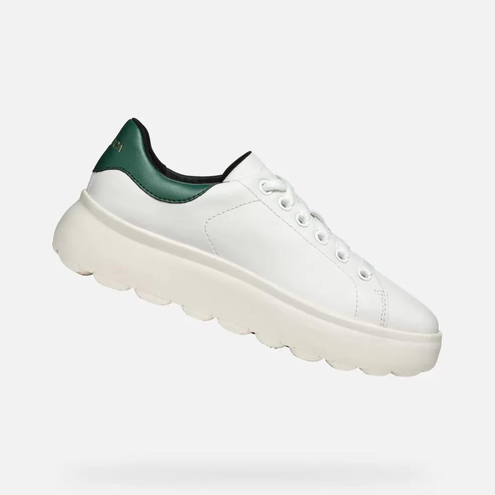 Geox SPHERICA EC4.1 MULHER - SNEAKERS de mulher branco/verde ecuro Hot