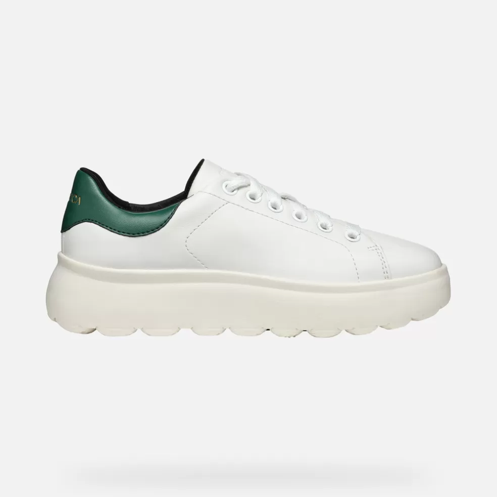 Geox SPHERICA EC4.1 MULHER - SNEAKERS de mulher branco/verde ecuro Hot