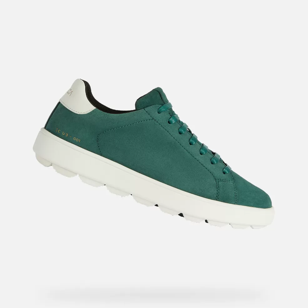 Geox SPHERICA ECUB-1 MULHER - SNEAKERS de mulher verde escuro/branco Fashion