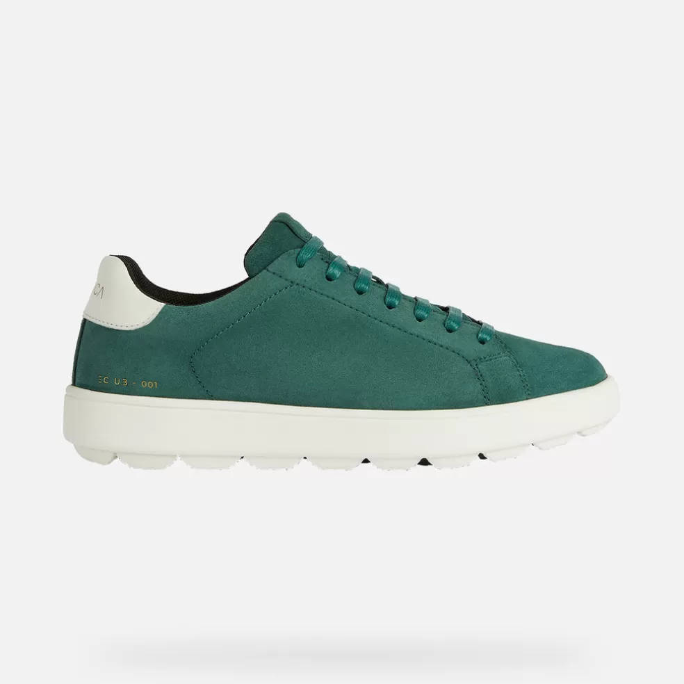 Geox SPHERICA ECUB-1 MULHER - SNEAKERS de mulher verde escuro/branco Fashion