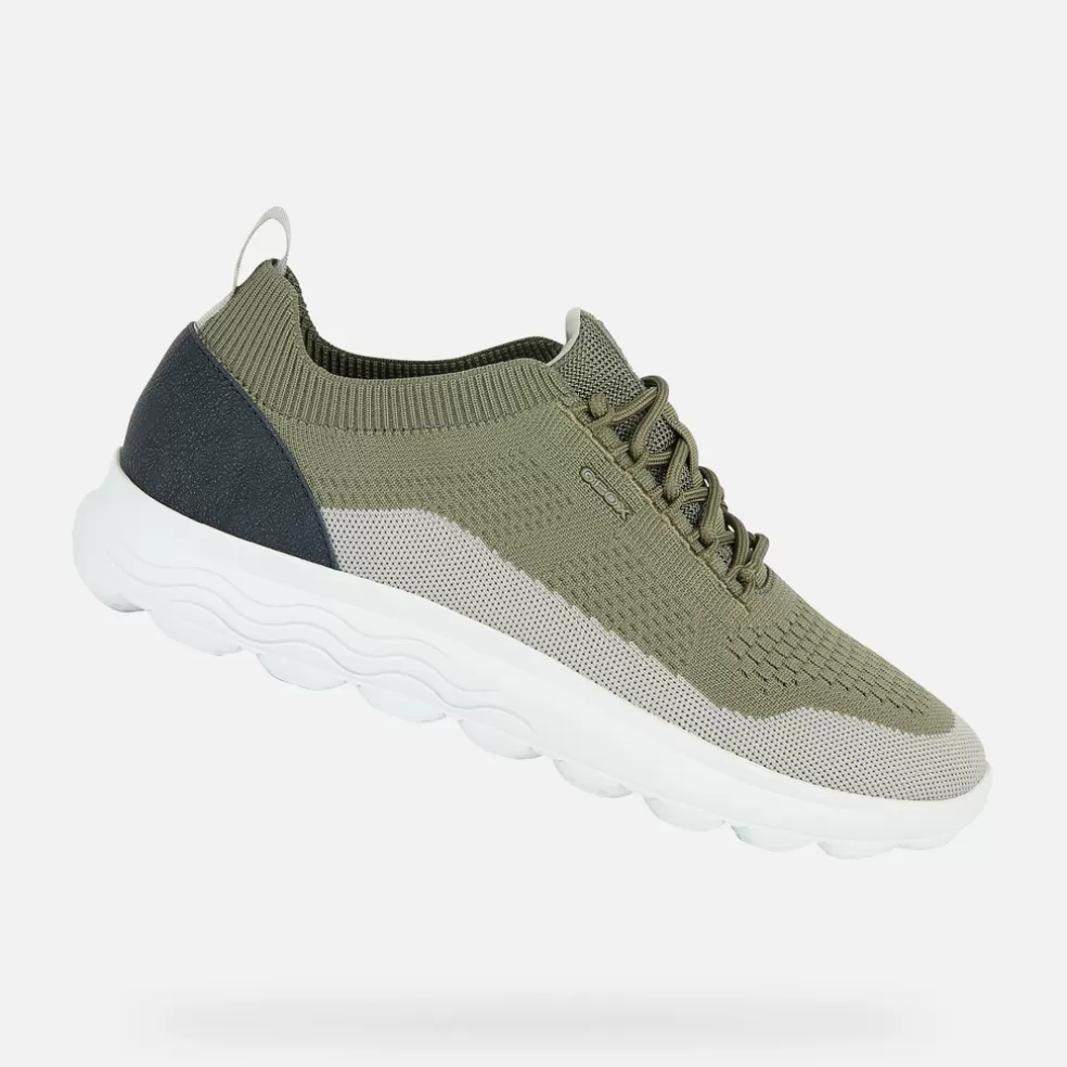 Geox SPHERICA HOMEM - SNEAKERS de homem verde sálvia/cinzento Best