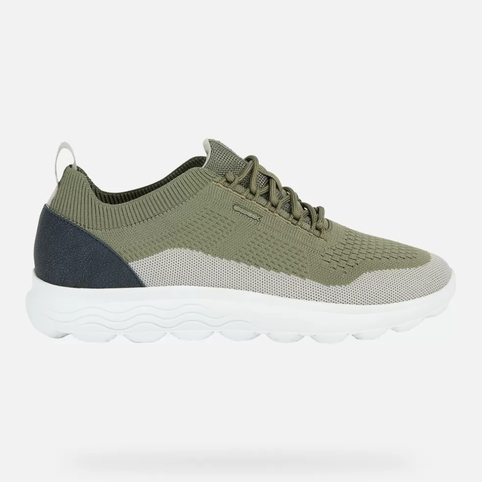 Geox SPHERICA HOMEM - SNEAKERS de homem verde sálvia/cinzento Best