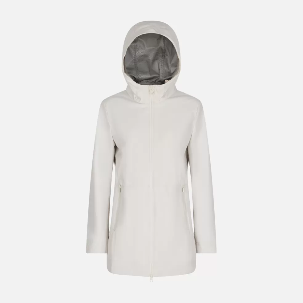 Geox SPHERICA MULHER - PARKAS de mulher branco leite Best