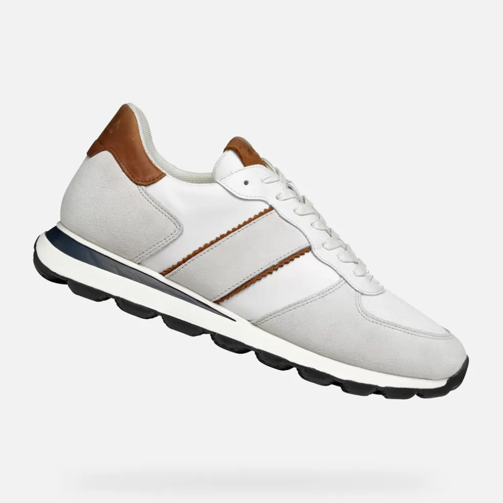 Geox SPHERICA VSERIES HOMEM - SNEAKERS de homem branco/conhaque Store