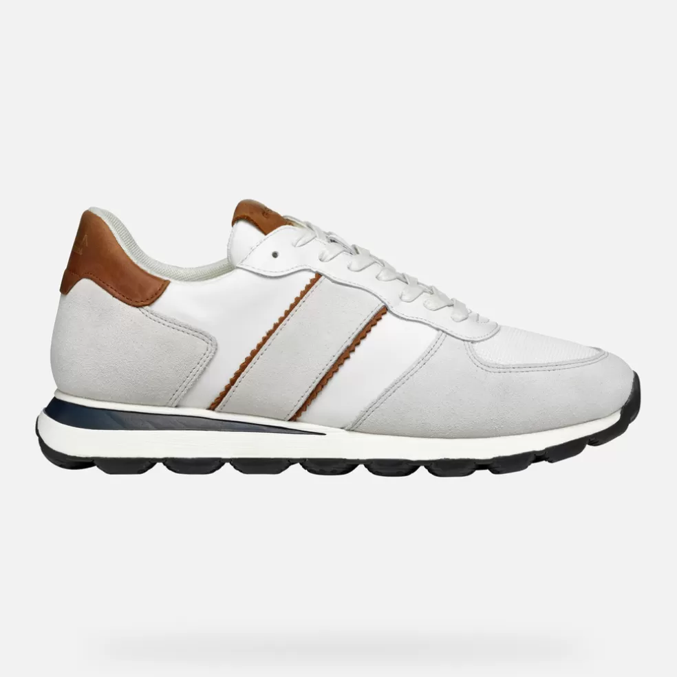 Geox SPHERICA VSERIES HOMEM - SNEAKERS de homem branco/conhaque Store