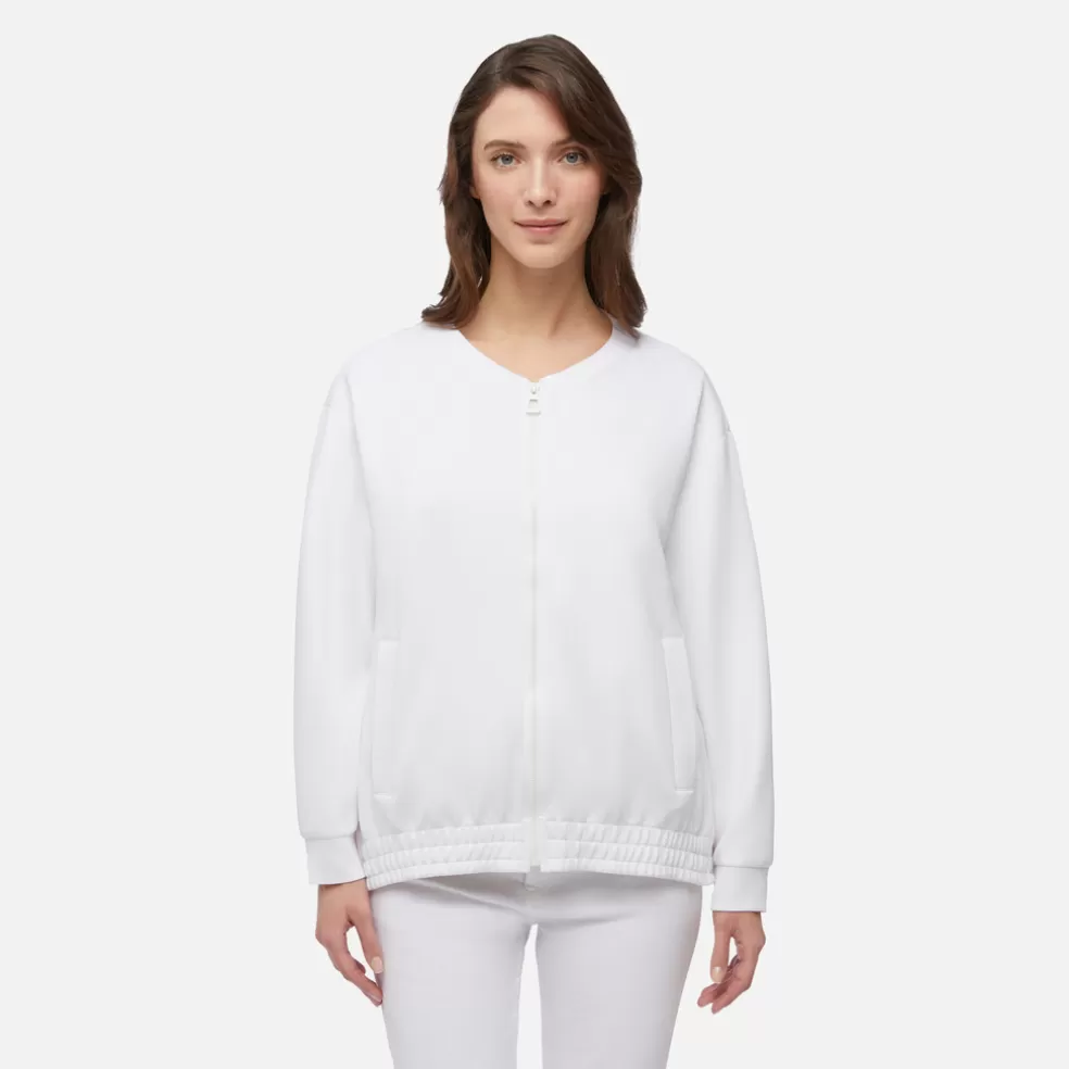 Geox SWEATER MULHER - SWEATSHIRTS de mulher branco Flash Sale