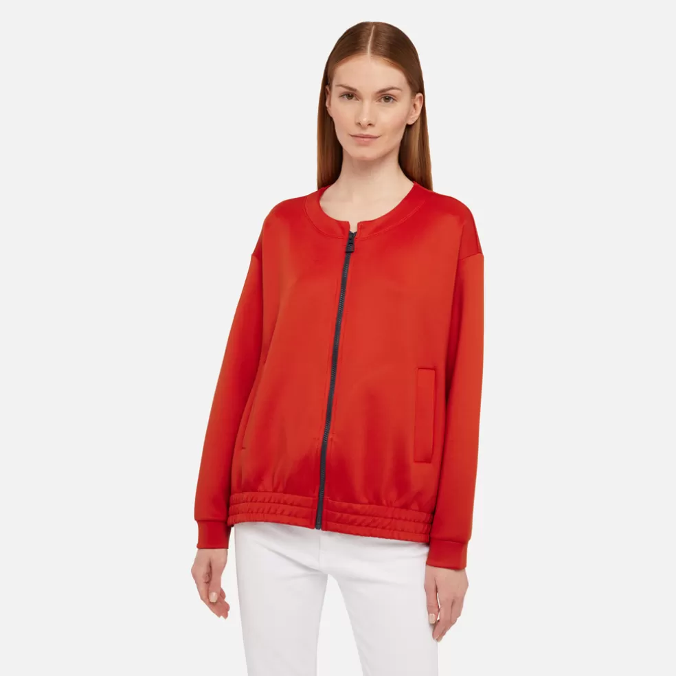 Geox SWEATER MULHER - SWEATSHIRTS de mulher vermelho Clearance