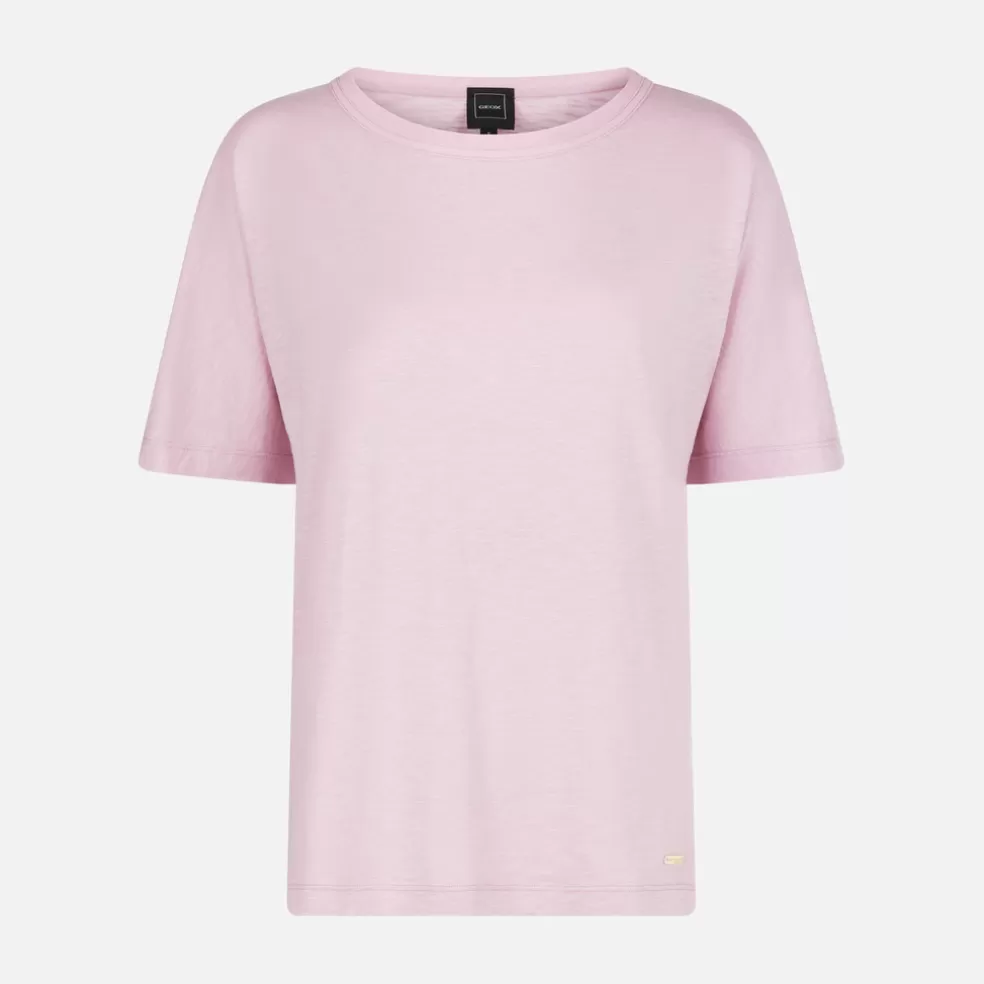 Geox T-SHIRT MULHER - T-SHIRTS E POLOS de mulher rosa antigo Clearance